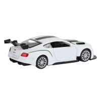 Машина "АВТОПАНОРАМА" Bentley Continental GT3, белый, 1/43, инерция, в/к 17,5*12,5*6,5 см
