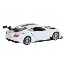 Машина "АВТОПАНОРАМА" Bentley Continental GT3, белый, 1/43, инерция, в/к 17,5*12,5*6,5 см