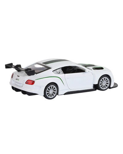 Машина "АВТОПАНОРАМА" Bentley Continental GT3, белый, 1/43, инерция, в/к 17,5*12,5*6,5 см