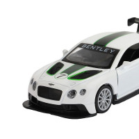 Машина "АВТОПАНОРАМА" Bentley Continental GT3, белый, 1/43, инерция, в/к 17,5*12,5*6,5 см