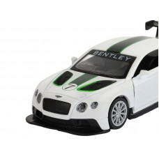 Машина "АВТОПАНОРАМА" Bentley Continental GT3, белый, 1/43, инерция, в/к 17,5*12,5*6,5 см