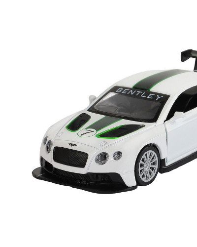 Машина "АВТОПАНОРАМА" Bentley Continental GT3, белый, 1/43, инерция, в/к 17,5*12,5*6,5 см