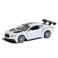 Машина "АВТОПАНОРАМА" Bentley Continental GT3, белый, 1/43, инерция, в/к 17,5*12,5*6,5 см