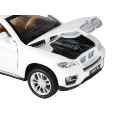 Машина "АВТОПАНОРАМА" BMW X6, белый, 1/32 , свет, звук, инерция, в/к 17,5*13,5*9 см