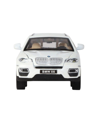 Машина "АВТОПАНОРАМА" BMW X6, белый, 1/32 , свет, звук, инерция, в/к 17,5*13,5*9 см