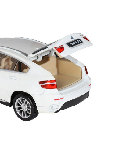 Машина "АВТОПАНОРАМА" BMW X6, белый, 1/32 , свет, звук, инерция, в/к 17,5*13,5*9 см