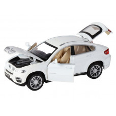 Машина "АВТОПАНОРАМА" BMW X6, белый, 1/32 , свет, звук, инерция, в/к 17,5*13,5*9 см
