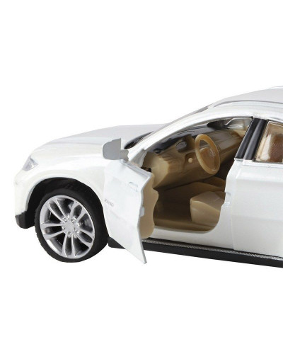 Машина "АВТОПАНОРАМА" BMW X6, белый, 1/32 , свет, звук, инерция, в/к 17,5*13,5*9 см
