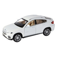 Машина "АВТОПАНОРАМА" BMW X6, белый, 1/32 , свет, звук, инерция, в/к 17,5*13,5*9 см