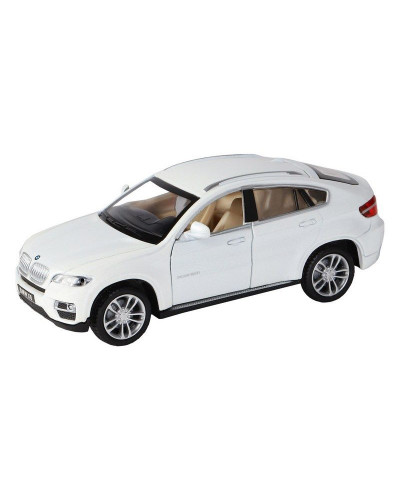 Машина "АВТОПАНОРАМА" BMW X6, белый, 1/32 , свет, звук, инерция, в/к 17,5*13,5*9 см