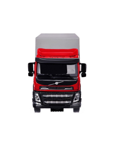 Машина "АВТОПАНОРАМА" Volvo, красный, 1/50, свет, звук, в/к 28*14*10 см