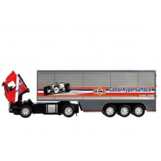 Машина "АВТОПАНОРАМА" Volvo, красный, 1/50, свет, звук, в/к 28*14*10 см