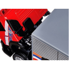 Машина "АВТОПАНОРАМА" Volvo, красный, 1/50, свет, звук, в/к 28*14*10 см