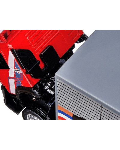 Машина "АВТОПАНОРАМА" Volvo, красный, 1/50, свет, звук, в/к 28*14*10 см