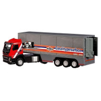 Машина "АВТОПАНОРАМА" Volvo, красный, 1/50, свет, звук, в/к 28*14*10 см