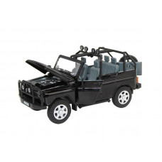 Машина "АВТОПАНОРАМА" УАЗ-469,  1/24,  черный, свет. звук. эффекты, инерция, в/к 22*12*11 см
