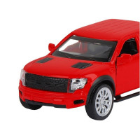Машина "АВТОПАНОРАМА" Ford F-150 SVT Raptor-2, красный, 1/52, инерция, в/к 17,5*12,5*6,5 см