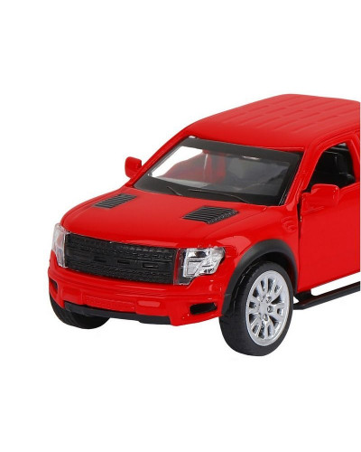 Машина "АВТОПАНОРАМА" Ford F-150 SVT Raptor-2, красный, 1/52, инерция, в/к 17,5*12,5*6,5 см