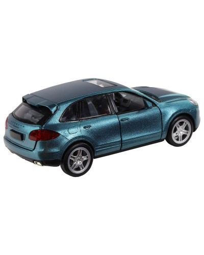 Машина "АВТОПАНОРАМА" Porsche Cayenne S, голубой, 1/32, свет, звук, инерция, в/к 17,5*13,5*9 см