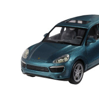 Машина "АВТОПАНОРАМА" Porsche Cayenne S, голубой, 1/32, свет, звук, инерция, в/к 17,5*13,5*9 см