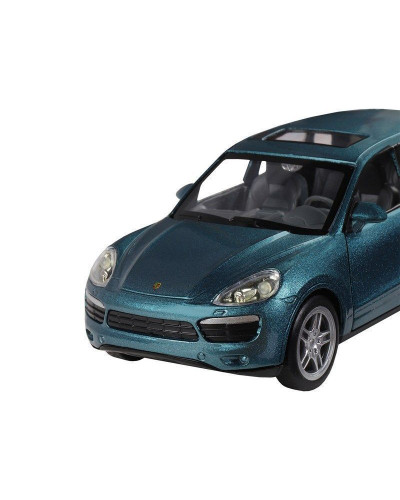 Машина "АВТОПАНОРАМА" Porsche Cayenne S, голубой, 1/32, свет, звук, инерция, в/к 17,5*13,5*9 см