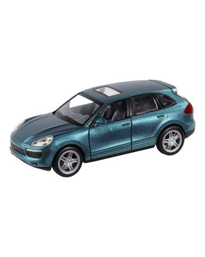 Машина "АВТОПАНОРАМА" Porsche Cayenne S, голубой, 1/32, свет, звук, инерция, в/к 17,5*13,5*9 см