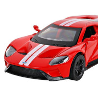 Машина "АВТОПАНОРАМА" Ford GT, красный, 1/42, инерция, откр. двери, в/к 17,5*12,5*6,5 см