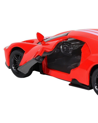 Машина "АВТОПАНОРАМА" Ford GT, красный, 1/42, инерция, откр. двери, в/к 17,5*12,5*6,5 см