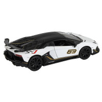 Машина "АВТОПАНОРАМА" Lamborghini SVJ, белый, 1/32, свет, звук, инерция, в/к 17,5*12,5*6,5 см