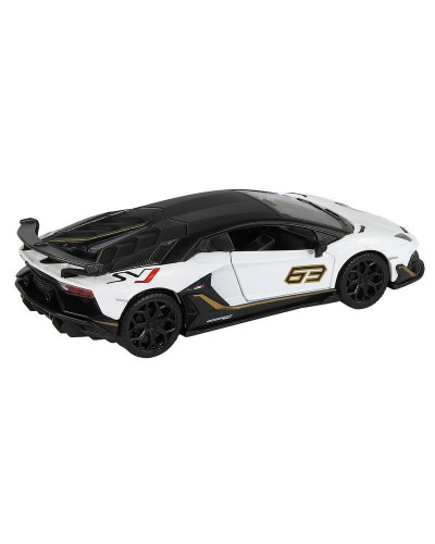 Машина "АВТОПАНОРАМА" Lamborghini SVJ, белый, 1/32, свет, звук, инерция, в/к 17,5*12,5*6,5 см