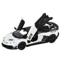 Машина "АВТОПАНОРАМА" Lamborghini SVJ, белый, 1/32, свет, звук, инерция, в/к 17,5*12,5*6,5 см