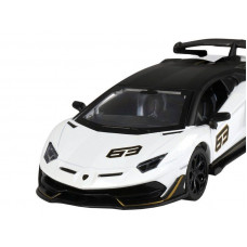 Машина "АВТОПАНОРАМА" Lamborghini SVJ, белый, 1/32, свет, звук, инерция, в/к 17,5*12,5*6,5 см