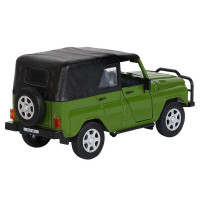 Машина "АВТОПАНОРАМА" УАЗ-469, хаки, 1/24, свет, звук, инерция, тент, в/к 22*12*11