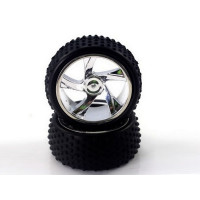 Колеса в сборе для багги E18XB/XBL, хром