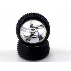 Колеса в сборе для багги E18XB/XBL, хром