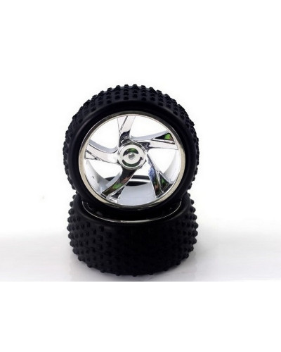 Колеса в сборе для багги E18XB/XBL, хром