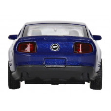 Машина "АВТОПАНОРАМА" Ford Mustang GT, синий, 1/43, инерция, откр. двери, в/к 17,5*12,5*6,5 см