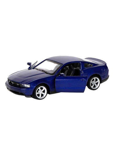 Машина "АВТОПАНОРАМА" Ford Mustang GT, синий, 1/43, инерция, откр. двери, в/к 17,5*12,5*6,5 см