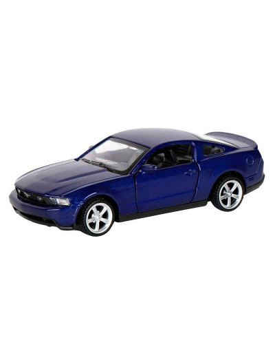 Машина "АВТОПАНОРАМА" Ford Mustang GT, синий, 1/43, инерция, откр. двери, в/к 17,5*12,5*6,5 см