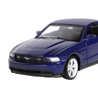 Машина "АВТОПАНОРАМА" Ford Mustang GT, синий, 1/43, инерция, откр. двери, в/к 17,5*12,5*6,5 см