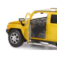 Машина "АВТОПАНОРАМА" Hummer H3, желтый, 1/24, свет, звук, в/к 24,5*12,5*10,5 см