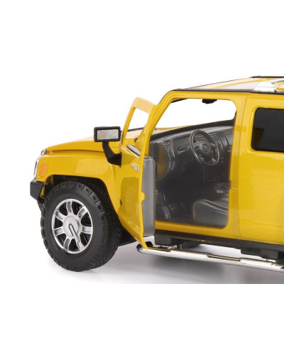 Машина "АВТОПАНОРАМА" Hummer H3, желтый, 1/24, свет, звук, в/к 24,5*12,5*10,5 см