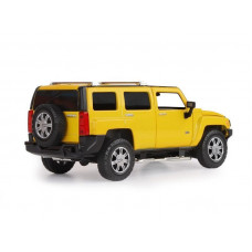 Машина "АВТОПАНОРАМА" Hummer H3, желтый, 1/24, свет, звук, в/к 24,5*12,5*10,5 см