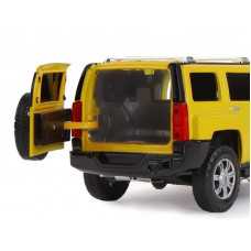 Машина "АВТОПАНОРАМА" Hummer H3, желтый, 1/24, свет, звук, в/к 24,5*12,5*10,5 см