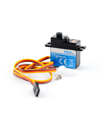 Сервомашинка 17g для самолета Top RC Riot (руль, руль высоты), провод 400мм