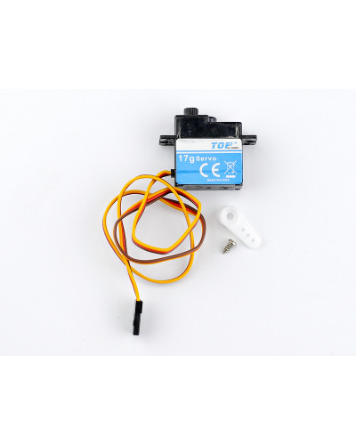 Сервомашинка 17g для самолета Top RC Riot (руль, руль высоты), провод 400мм