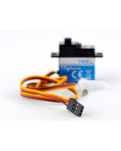 Сервомашинка 17g для самолета Top RC Riot (руль, руль высоты), провод 400мм
