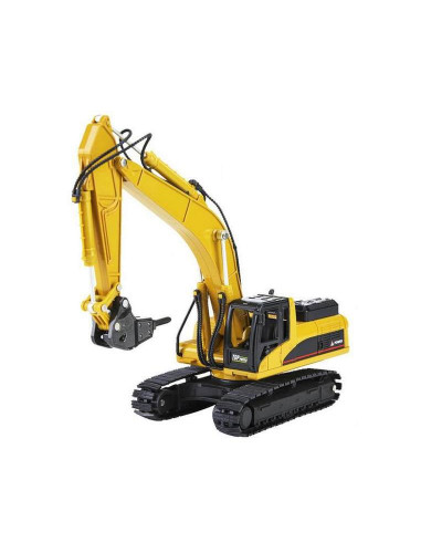 Металлический экскаватор с отбойным молотом HUI NA TOYS 1/50