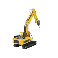 Металлический экскаватор с отбойным молотом HUI NA TOYS 1/50