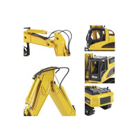 Металлический экскаватор с отбойным молотом HUI NA TOYS 1/50